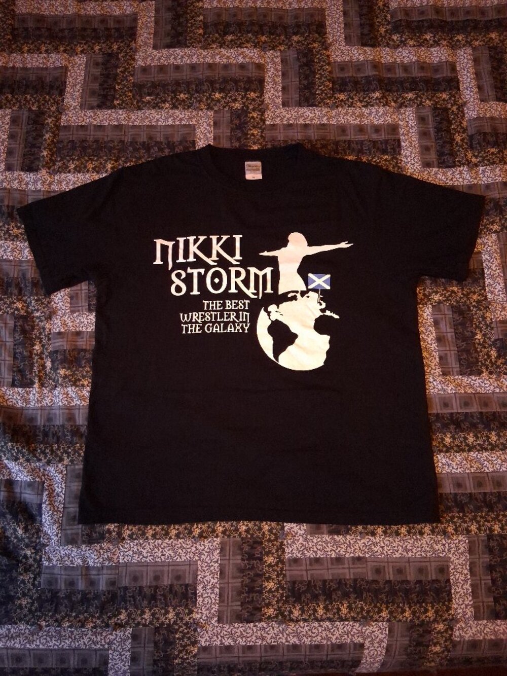 Nikki Storm Best Wrestler in the Galaxy Black T-Shirt Adult XL Wrestling Cross